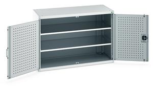 Bott Tool Storage Cupboards for workshops with Shelves and or Perfo Doors Bott Perfo Door Cupboard 1300Wx650Dx900mmH - 2 Shelves